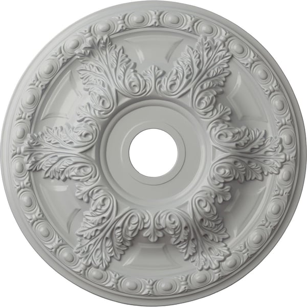 Ekena Millwork Granada Ceiling Medallion (Fits Canopies up to 7 1/8"), 23 3/8"OD x 3 5/8"ID x 2 1/2"P, Frost CM23GAFRF - main